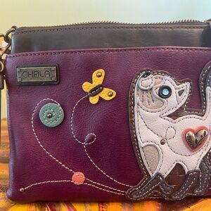 CHALA Mini Purse/ Crossbody with Convertible Strap. Adorable Kitty!